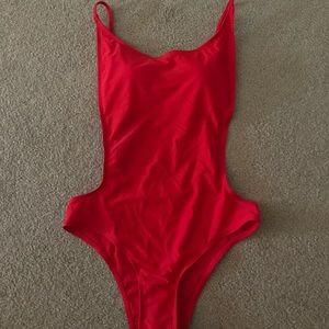 Beautiful Red One Piece Bathing Suit
